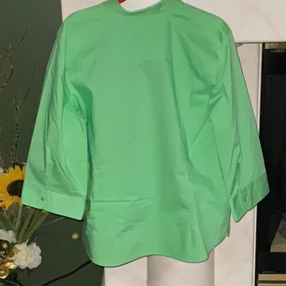 Foxcroft Fitted Stretch Button-Up 3/4 Sleeve Size… - image 3